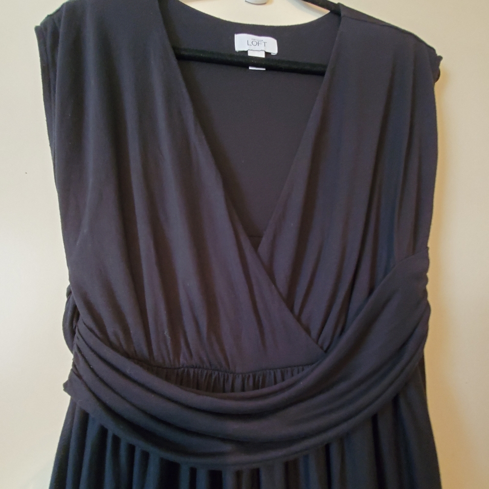 Ann Taylor Loft Faux Wrap Sleeveless Dress - Picture 5 of 9